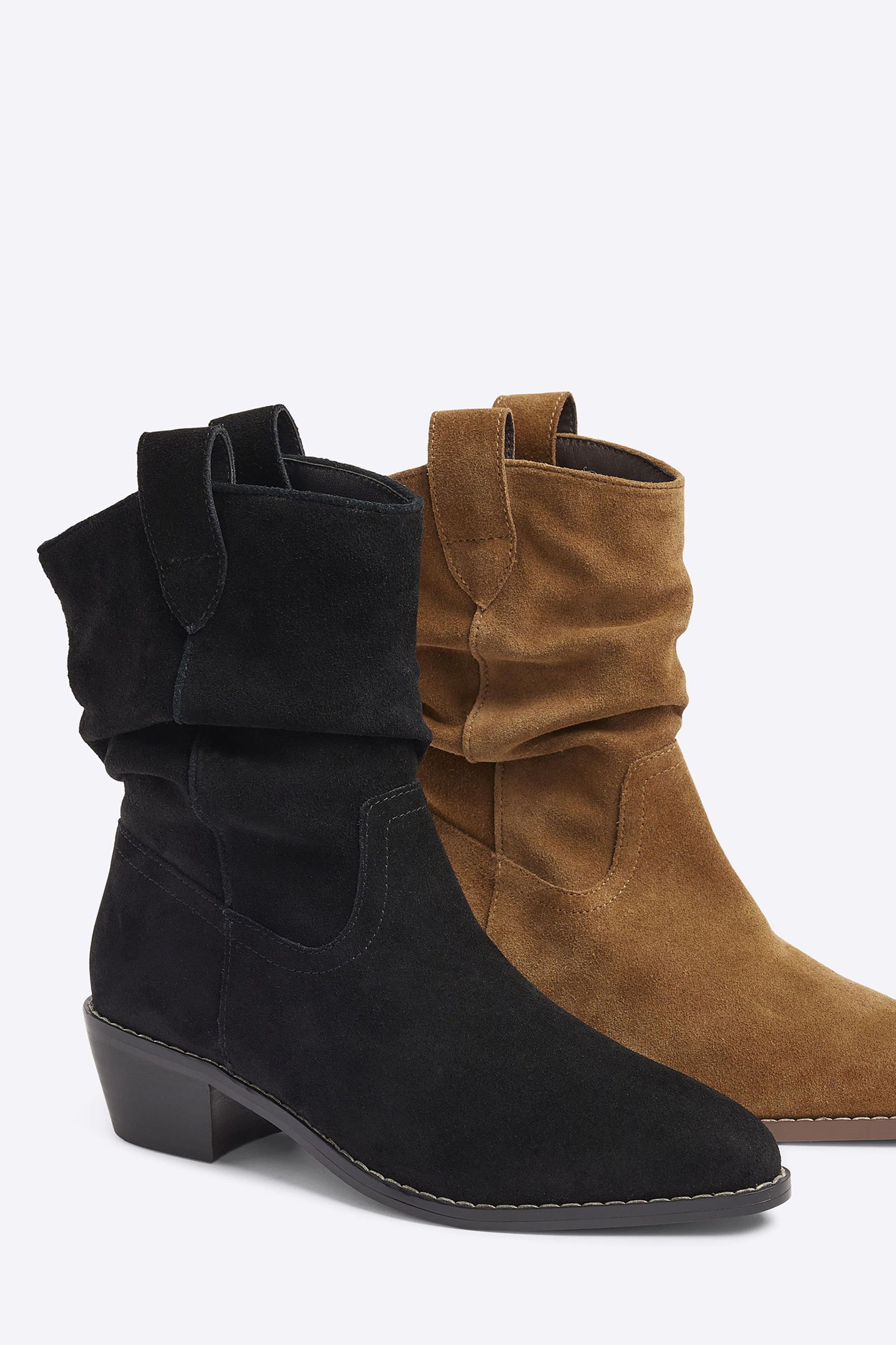 River island black slouch boots new arrivals