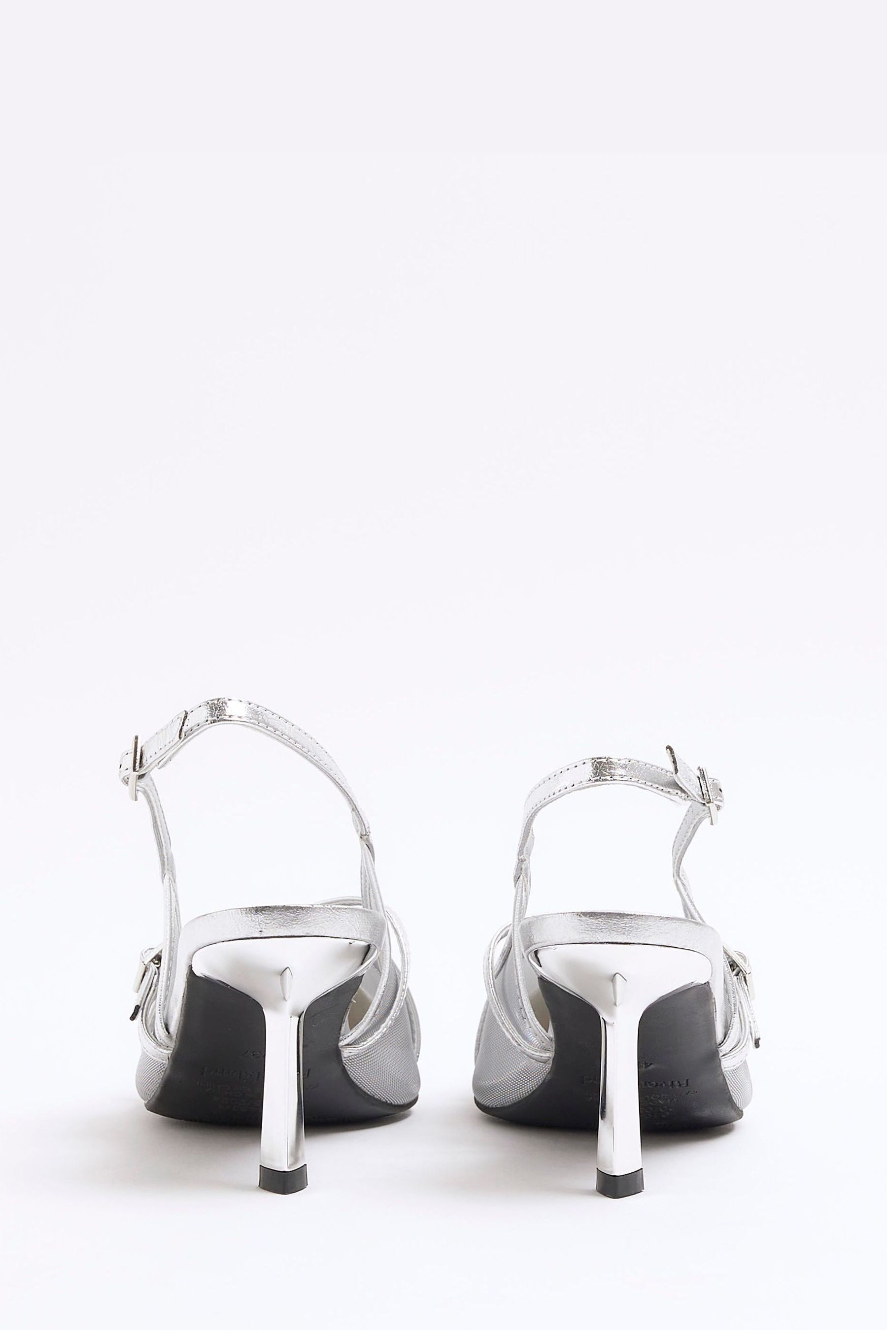 Buy River Island Silver Strappy Sling Court Shoes from Next Luxembourg