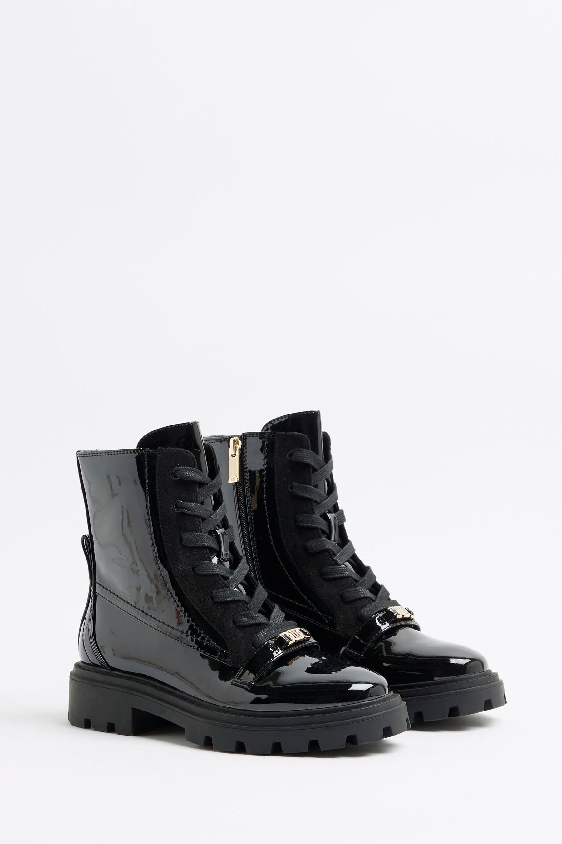 River island black patent boots outlet