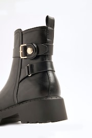 River Island Black Chunky Ankle Boots With Buckle - Image 5 of 6