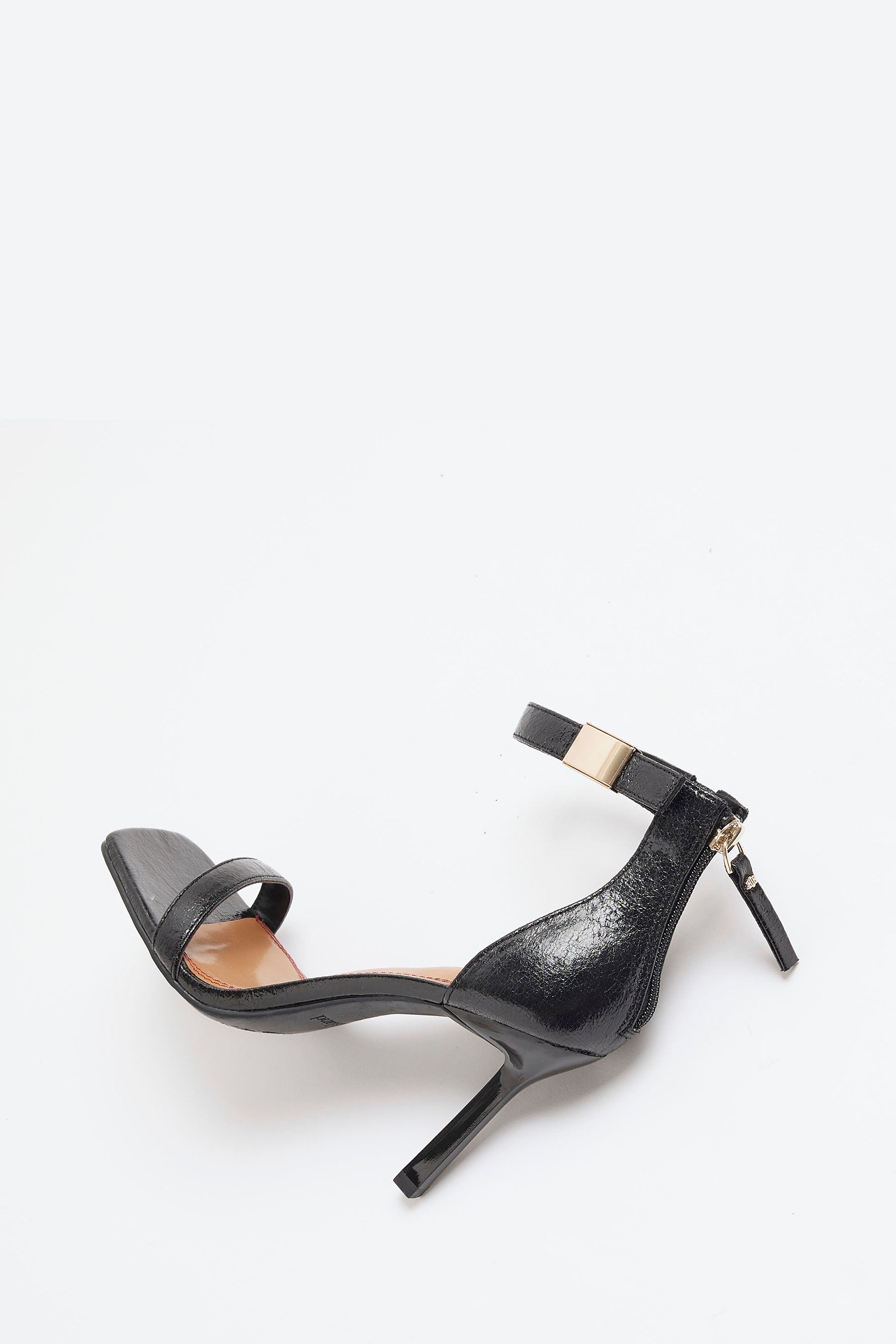 River island black heeled sandals online
