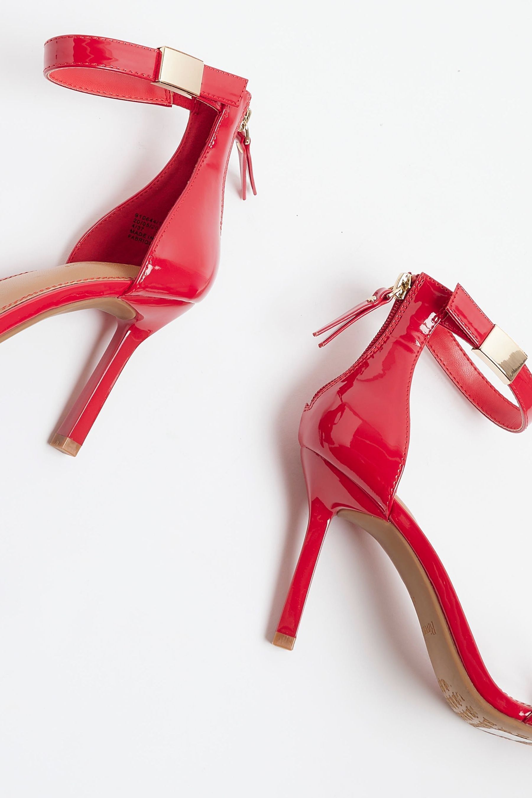Buy River Island Red Clasp Back Heeled Sandals from Next Luxembourg