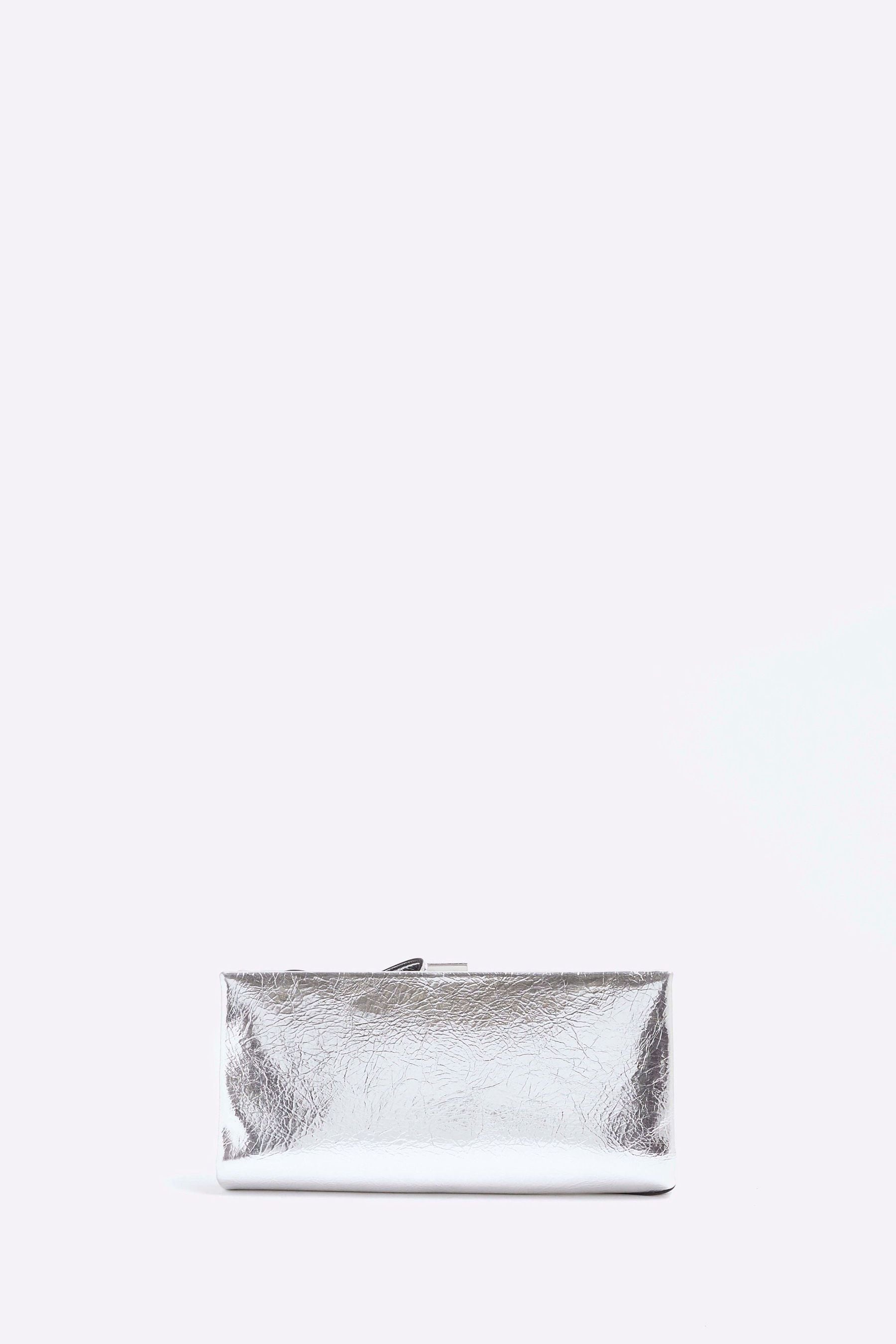 Buy River Island Silver Bow Clutch Crossbody Bag from Next Malta