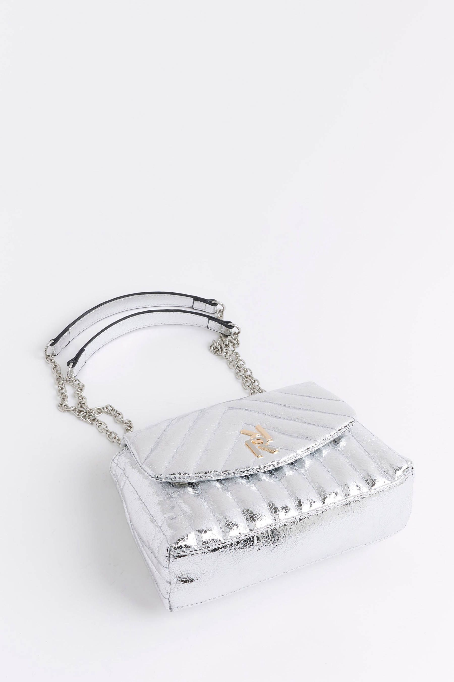 Buy River Island Silver Small Soft Quilted Shoulder Bag from Next Belgium