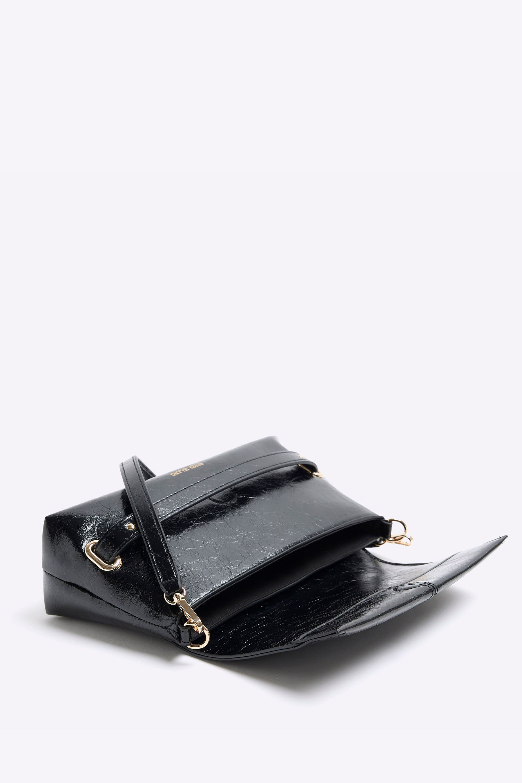 Buy River Island Black Small Fold Over Clutch from the Next UK online shop