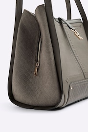 River Island Grey Logo Tab Front Slouch Bag - Image 3 of 4