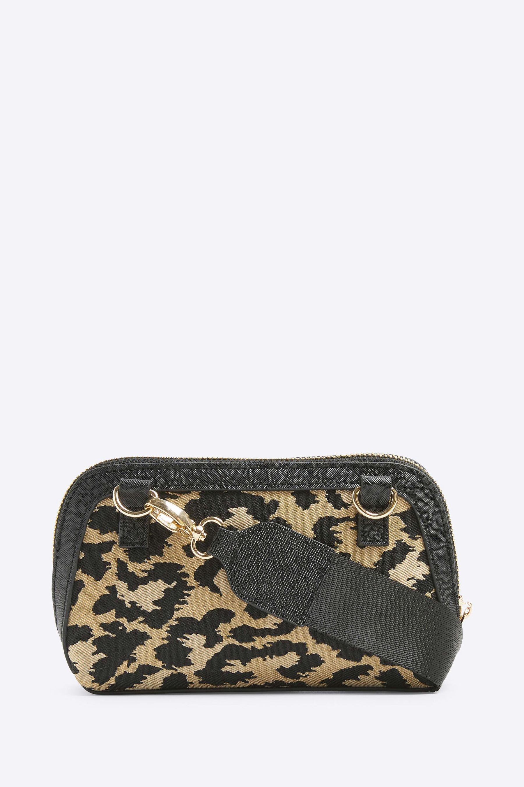 Buy River Island Brown Small Leopard Jacquard Crossbody Bag from the Next UK online shop