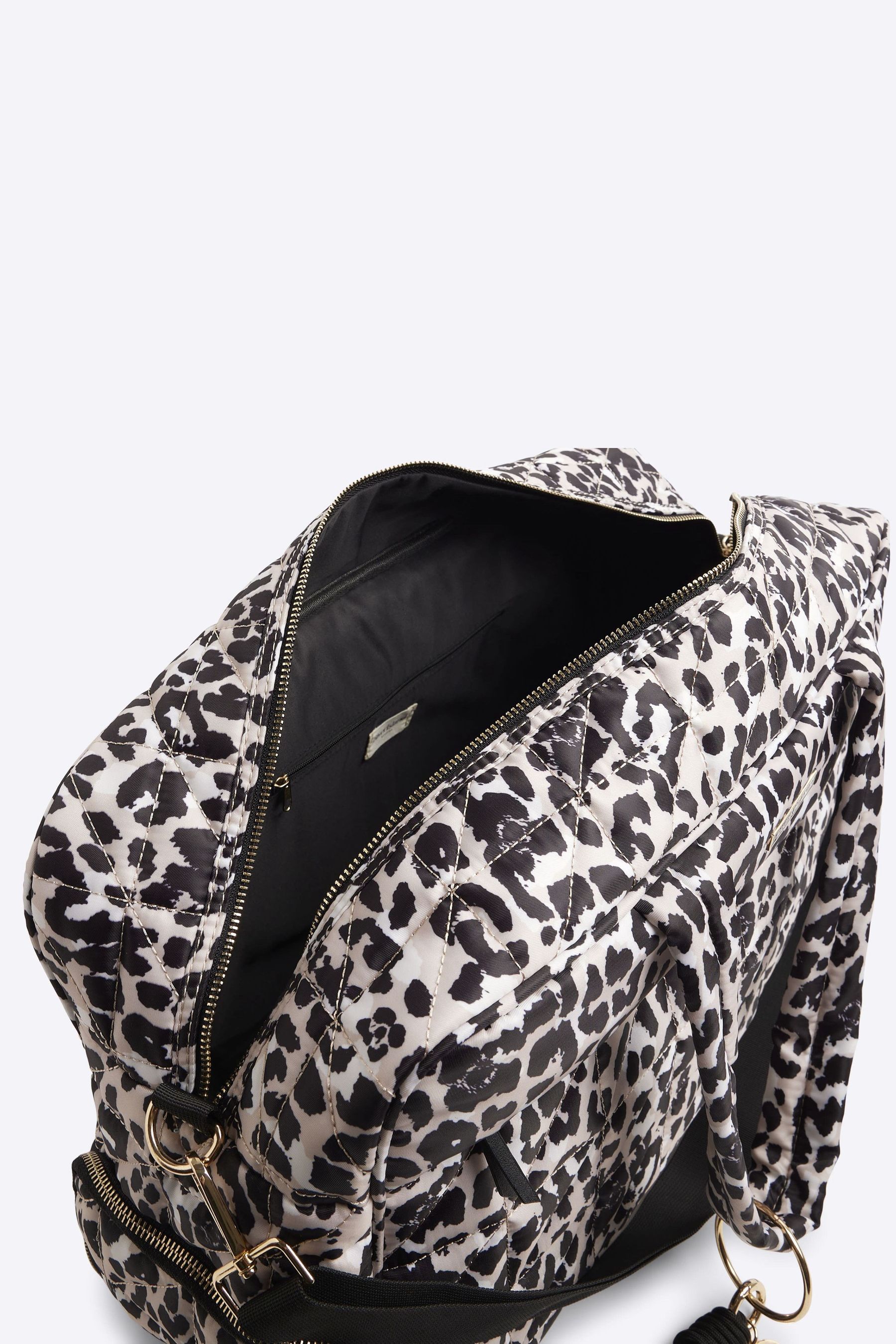 Buy River Island Brown Leopard Quilted Holdall from the Next UK online shop
