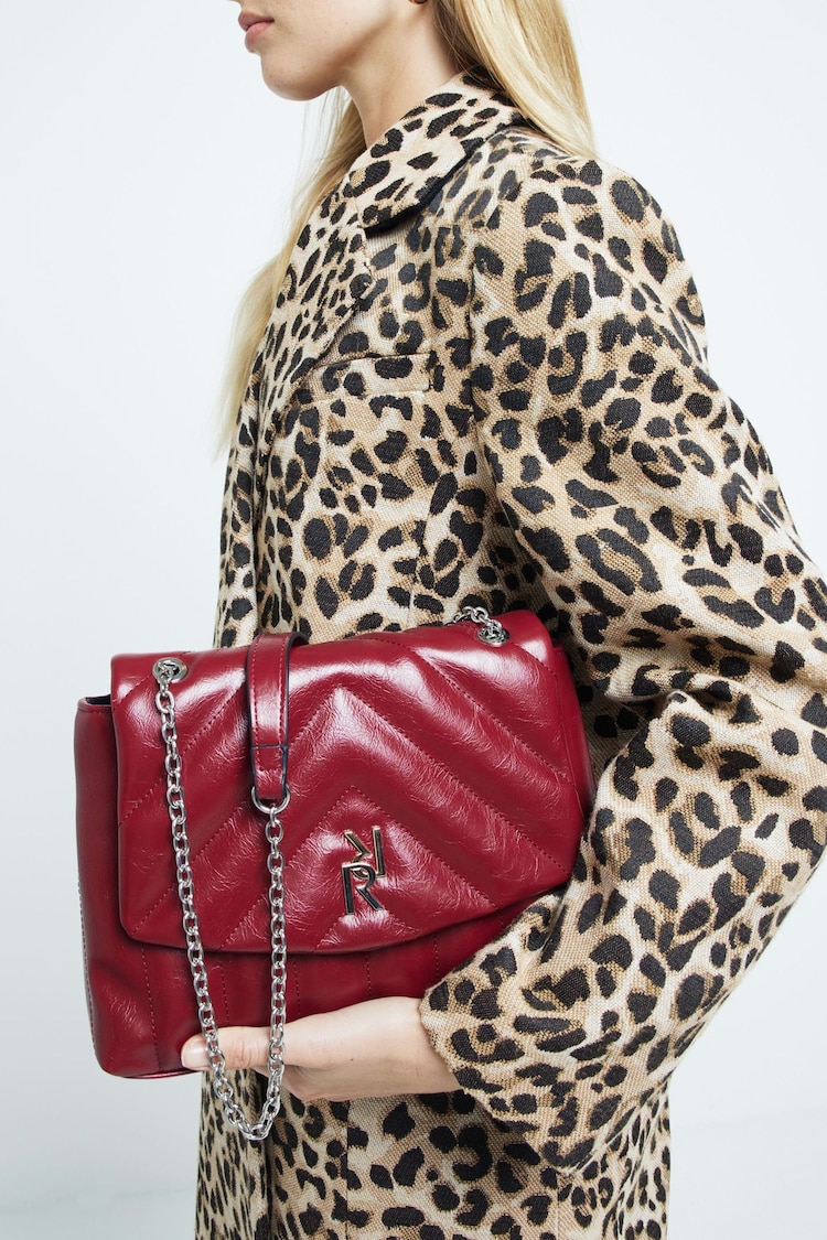 River Island Red Soft Quilted Shoulder Bag - Image 1 of 5