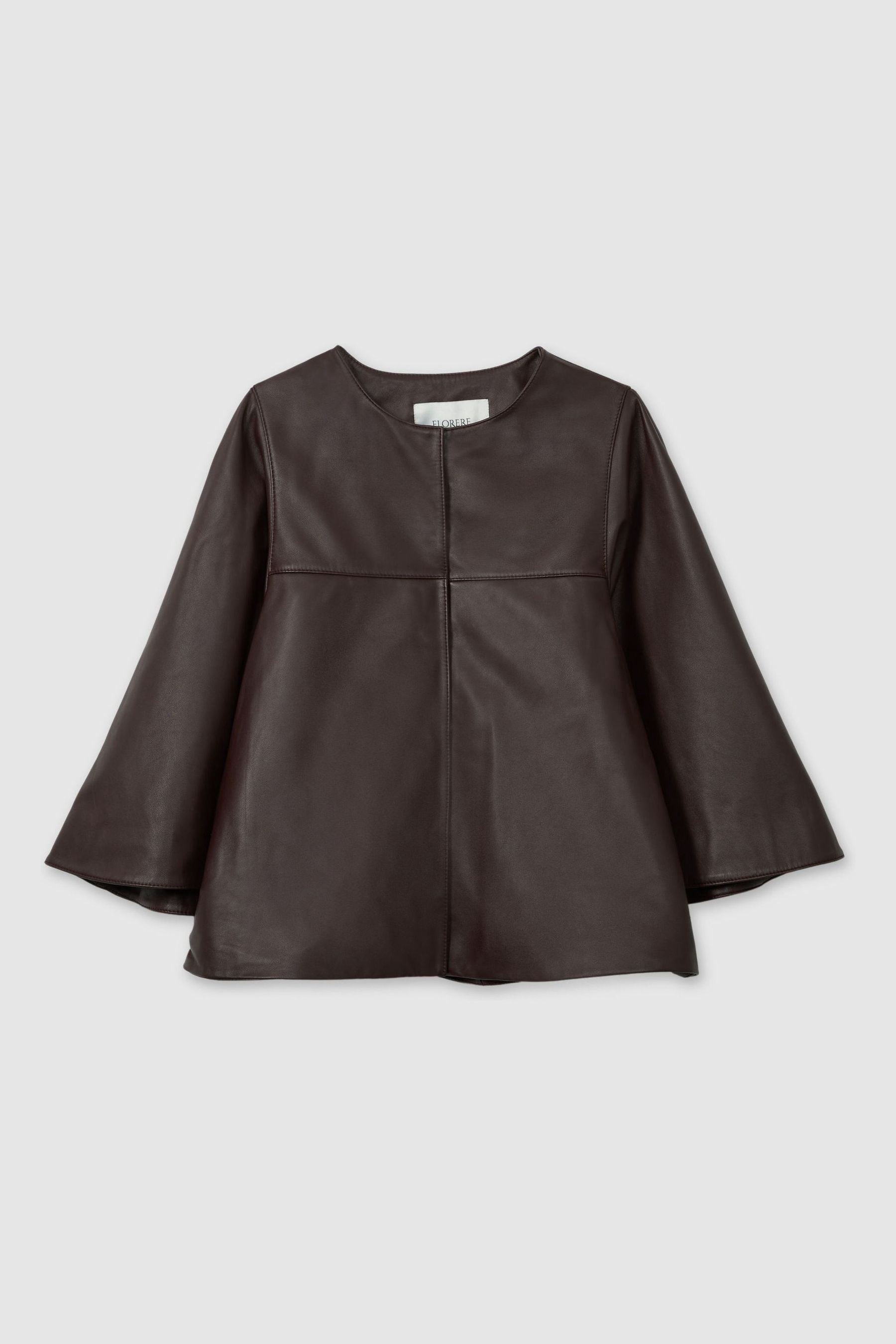 Leather cape jacket deals