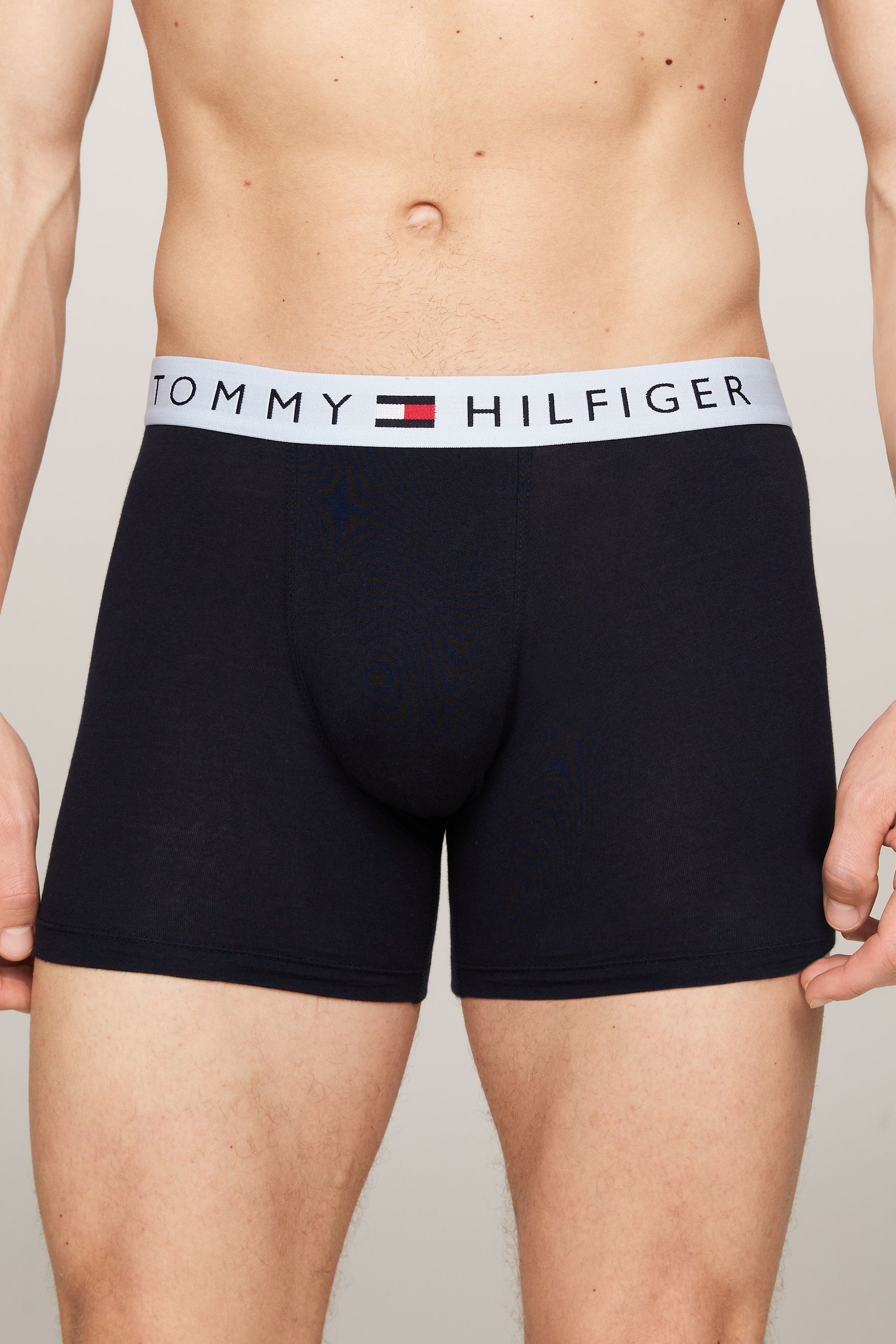 Tommy Hilfiger Blue Waistband Boxer Briefs 3 Pack