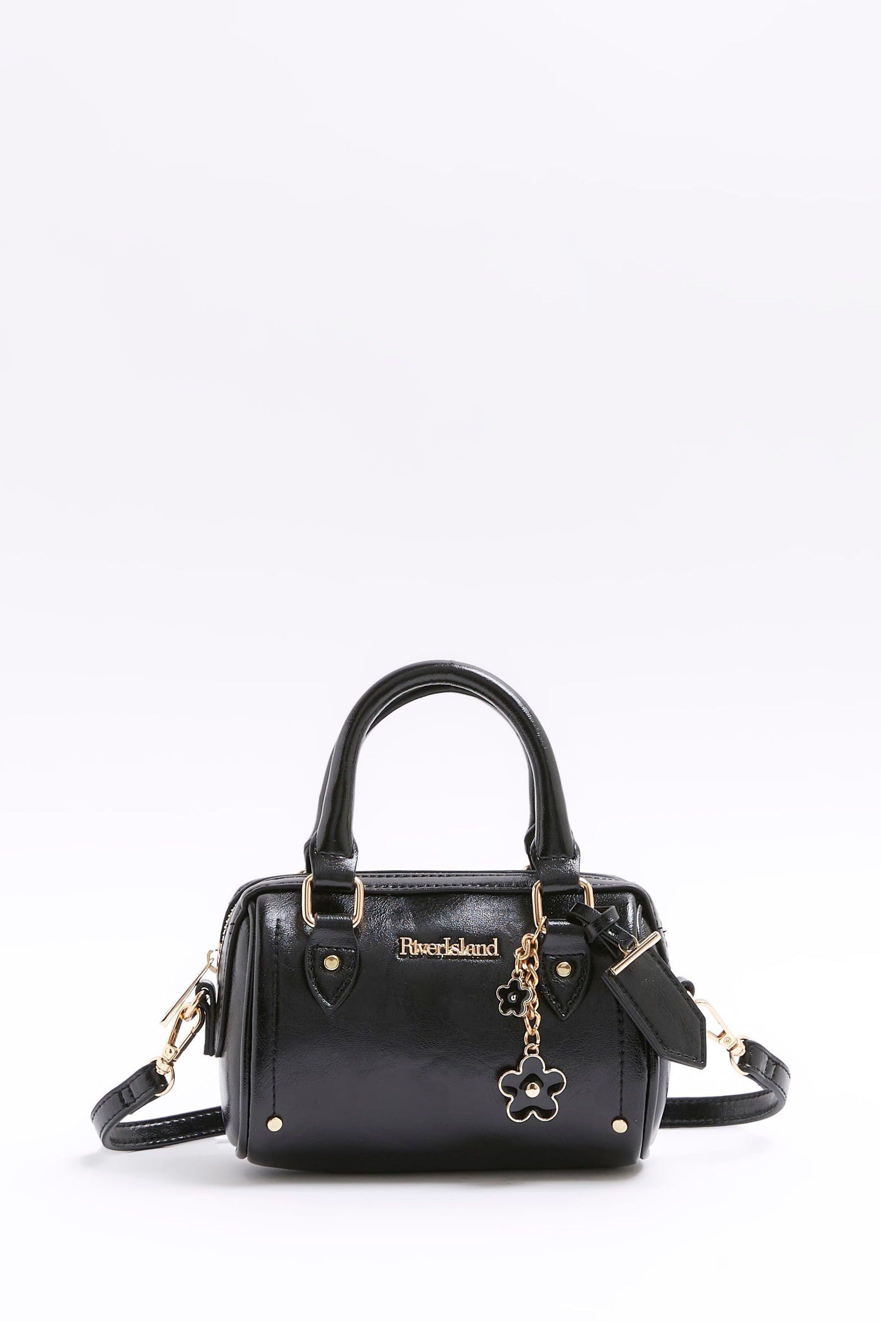 Buy River Island Black Mini Crossbody Bowler Bag from Next Luxembourg