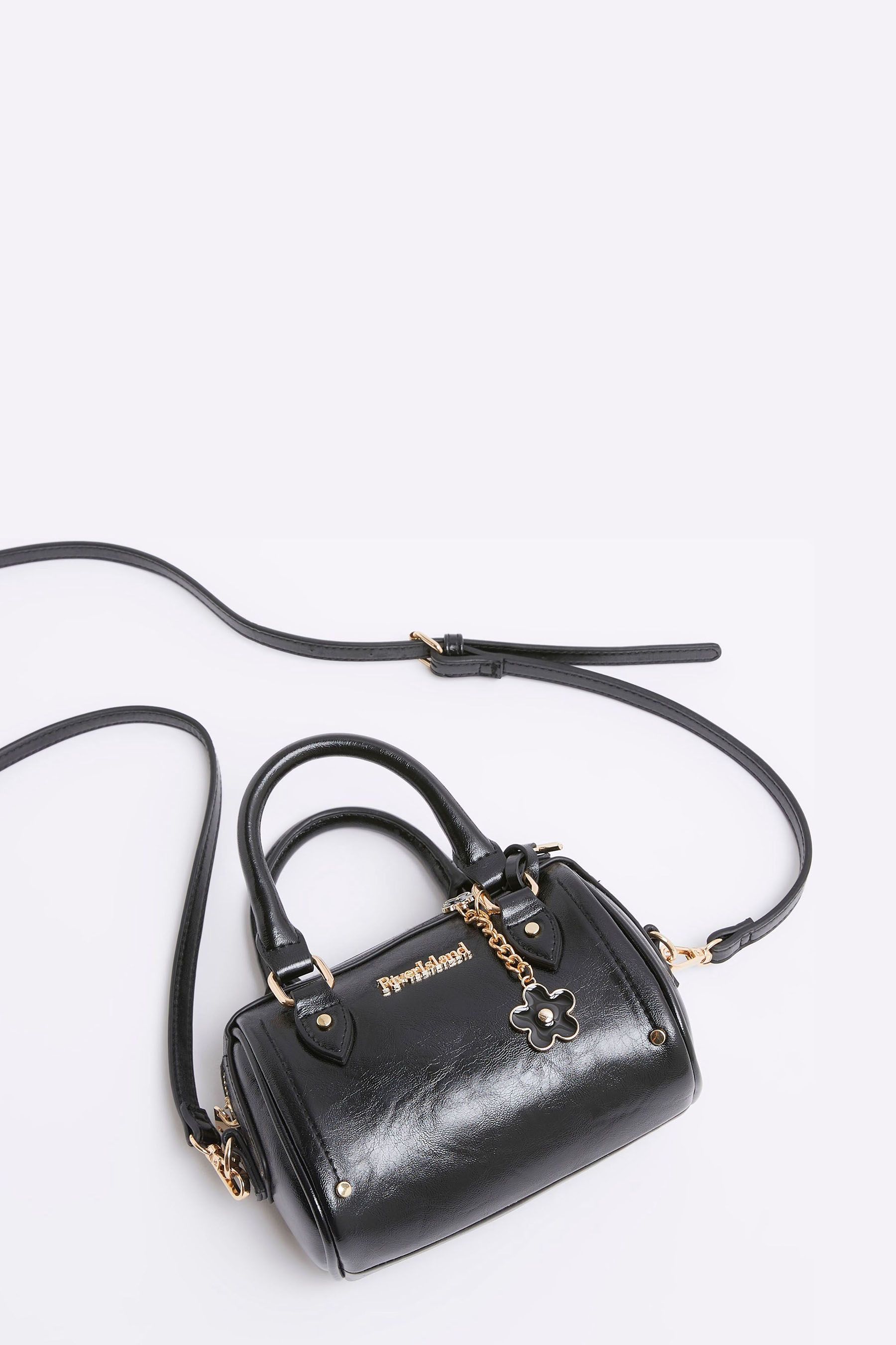 Buy River Island Black Mini Crossbody Bowler Bag from Next Luxembourg