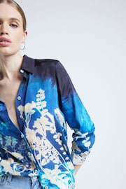 River Island Blue All Over Print Shirt - Image 3 of 3