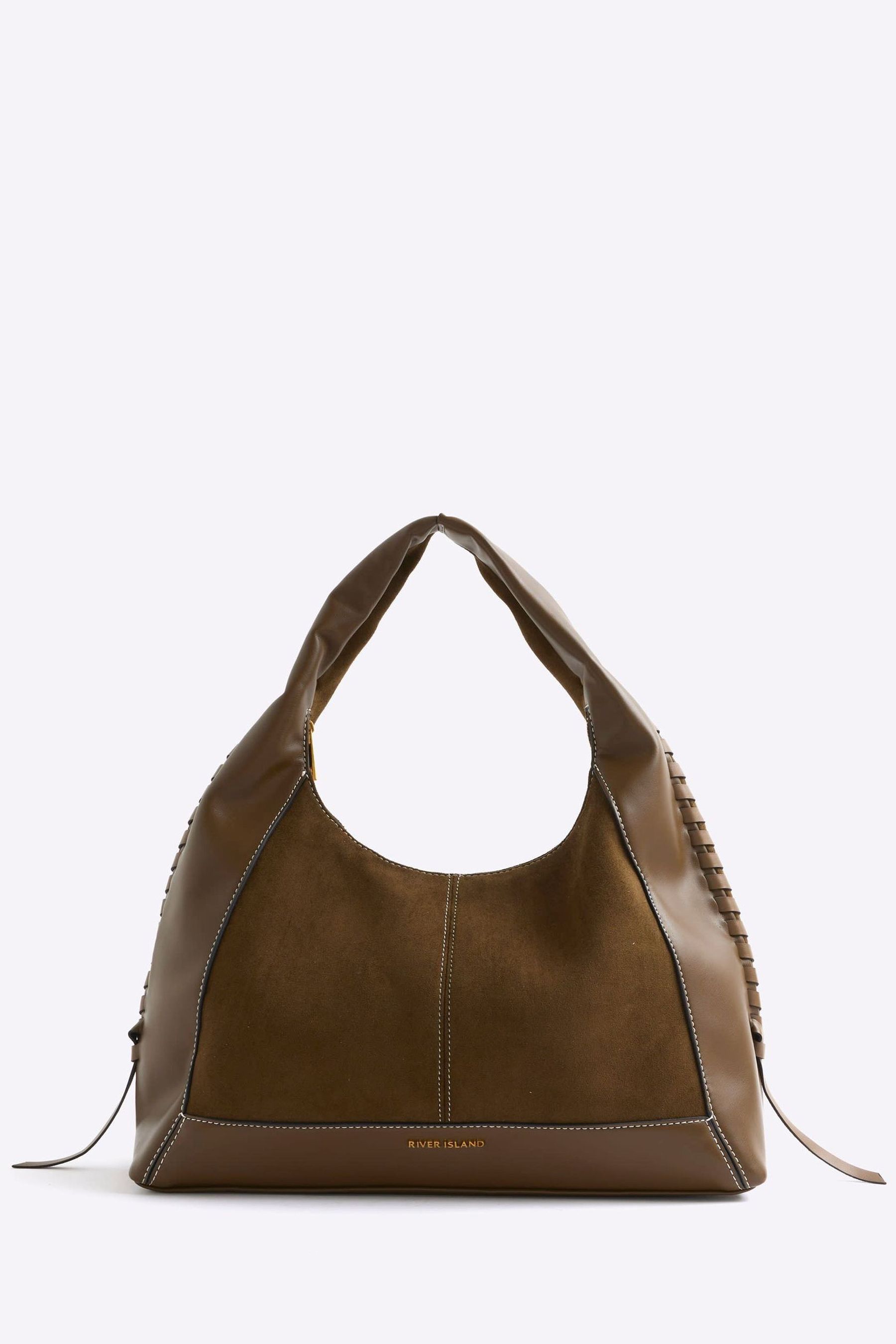 River island green slouch bag store