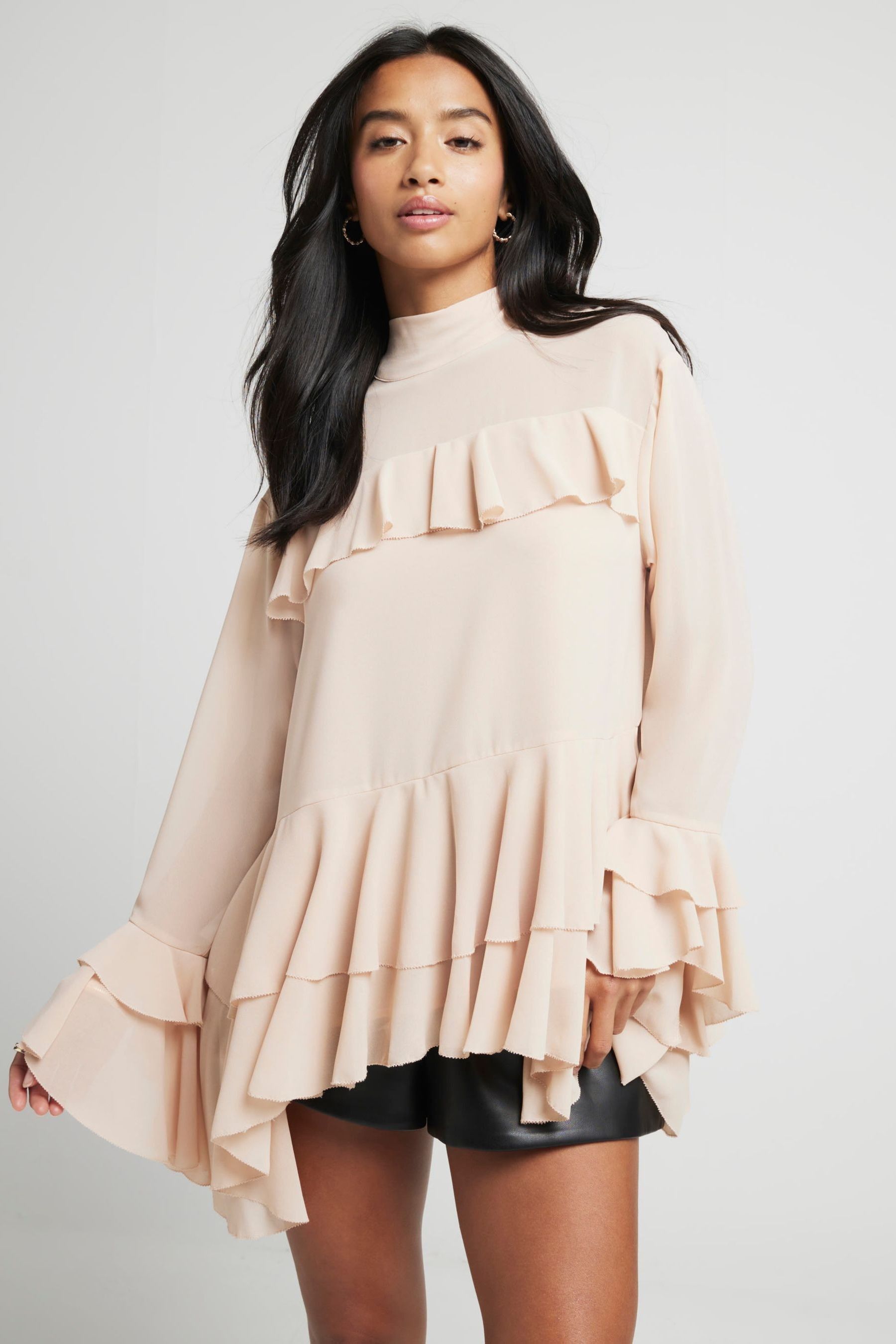 Petite ruffle blouse 2025