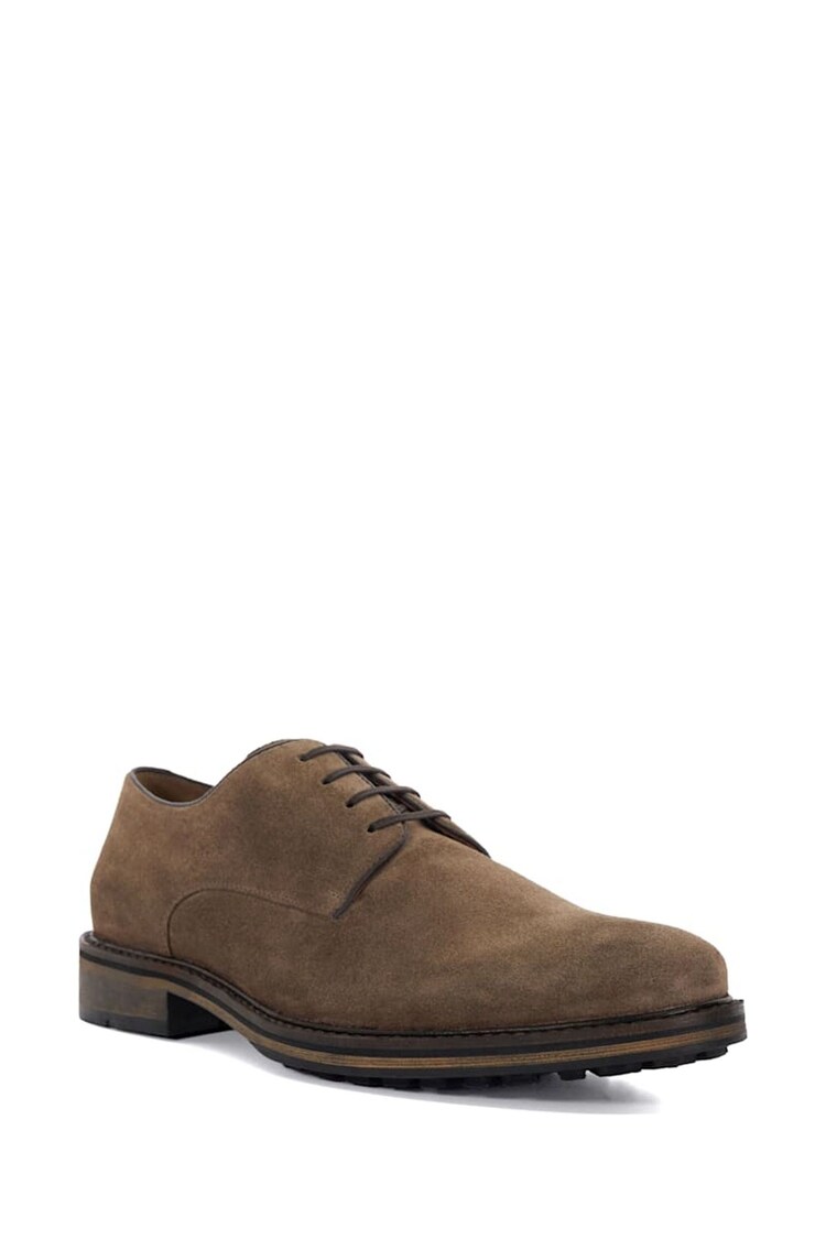 Dune London Brown Barrett Lace Up Gibson Shoes - Image 2 of 5