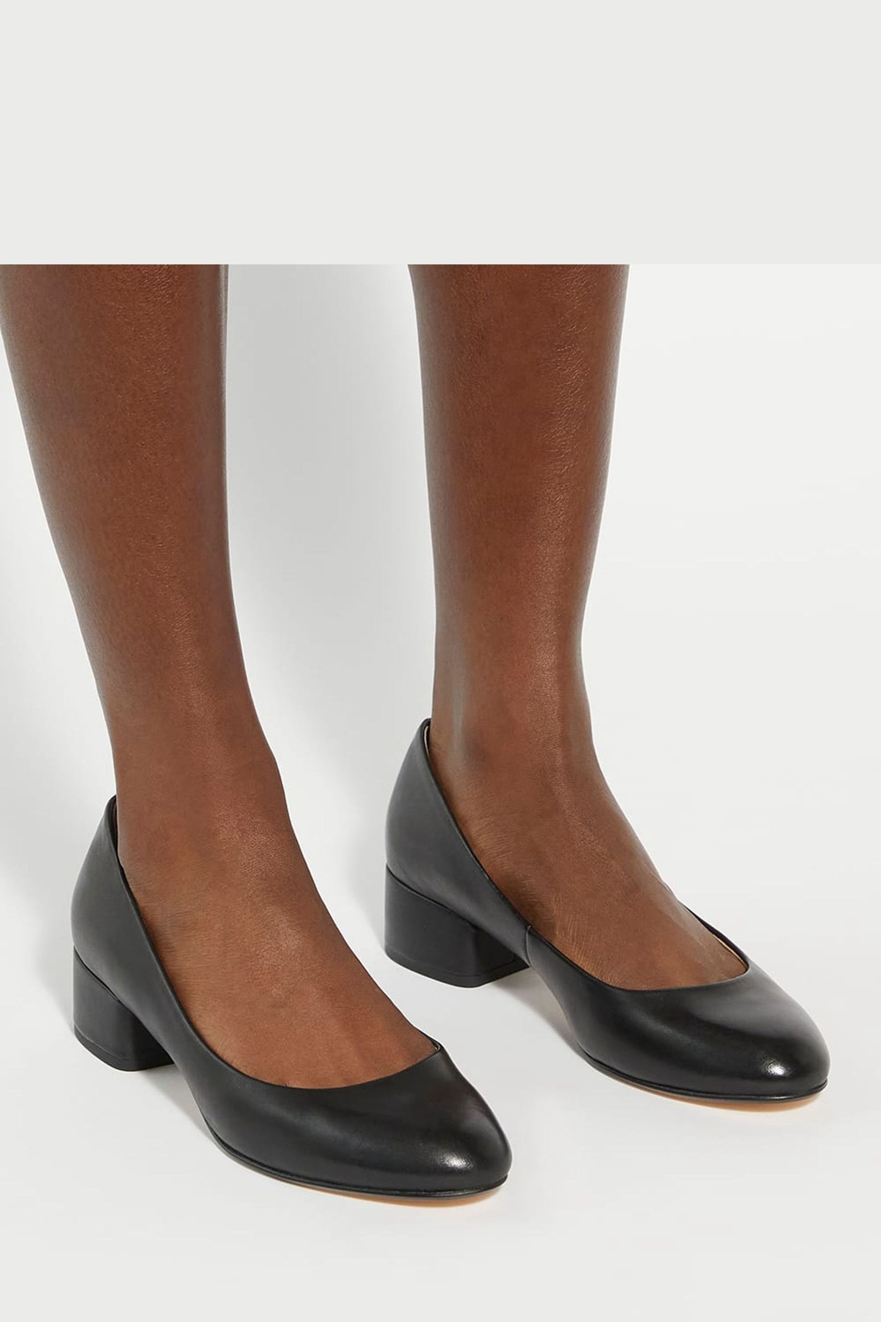 Dune London Black Standard Fit Bracket Low Heel Comfort Court Shoes 6 Womens