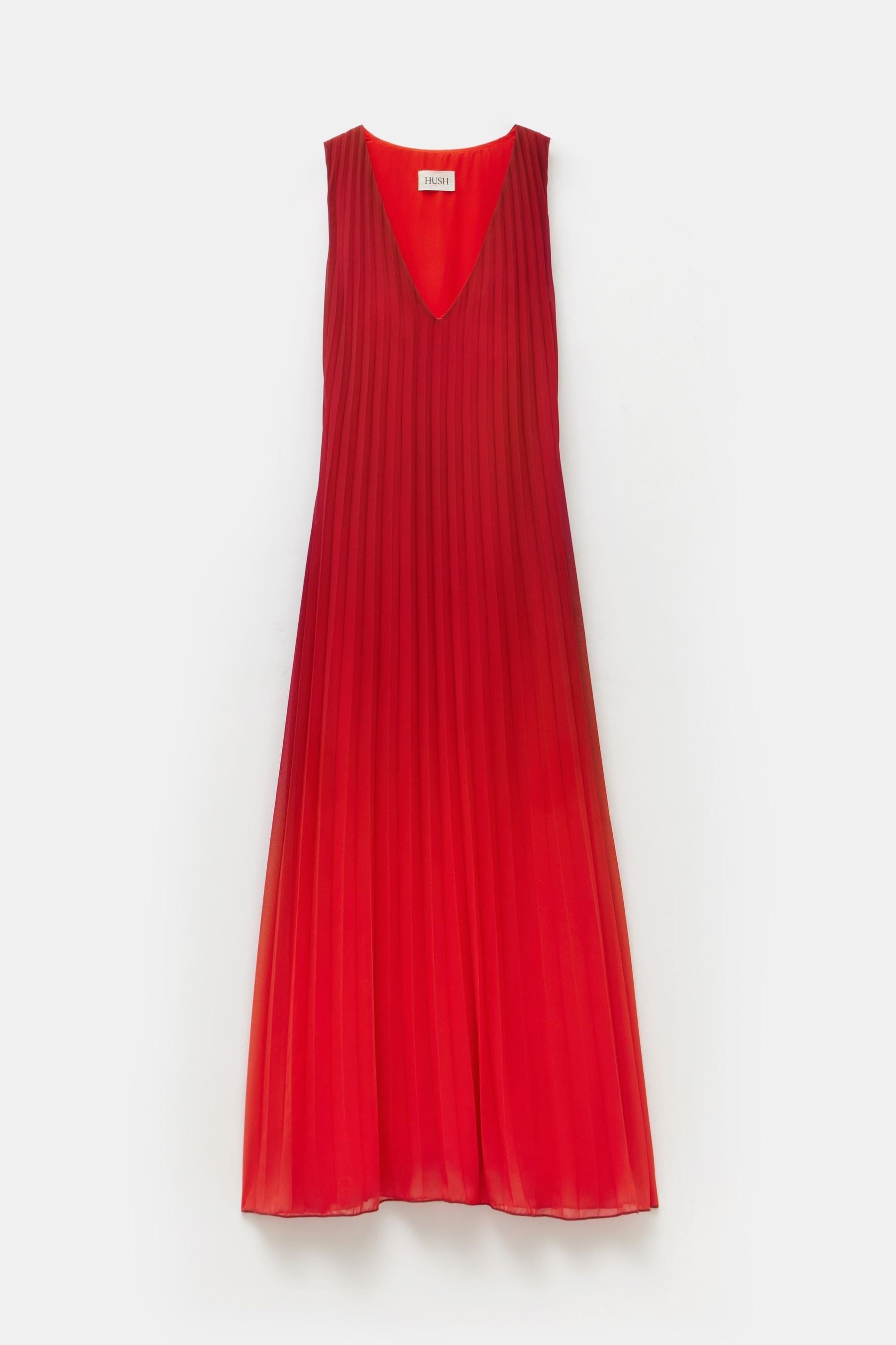 Buy Hush Red Molly Ombre Pleat Maxi Dress from Next Canada