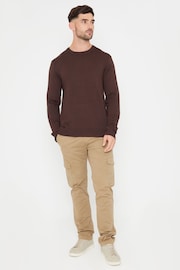 Threadbare Brown Crew Neck Knitted Jumper - Image 3 of 4