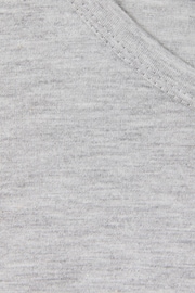 Reiss Grey Marl Bailey Junior Cotton-Blend V-Neck T-Shirt - Image 4 of 4