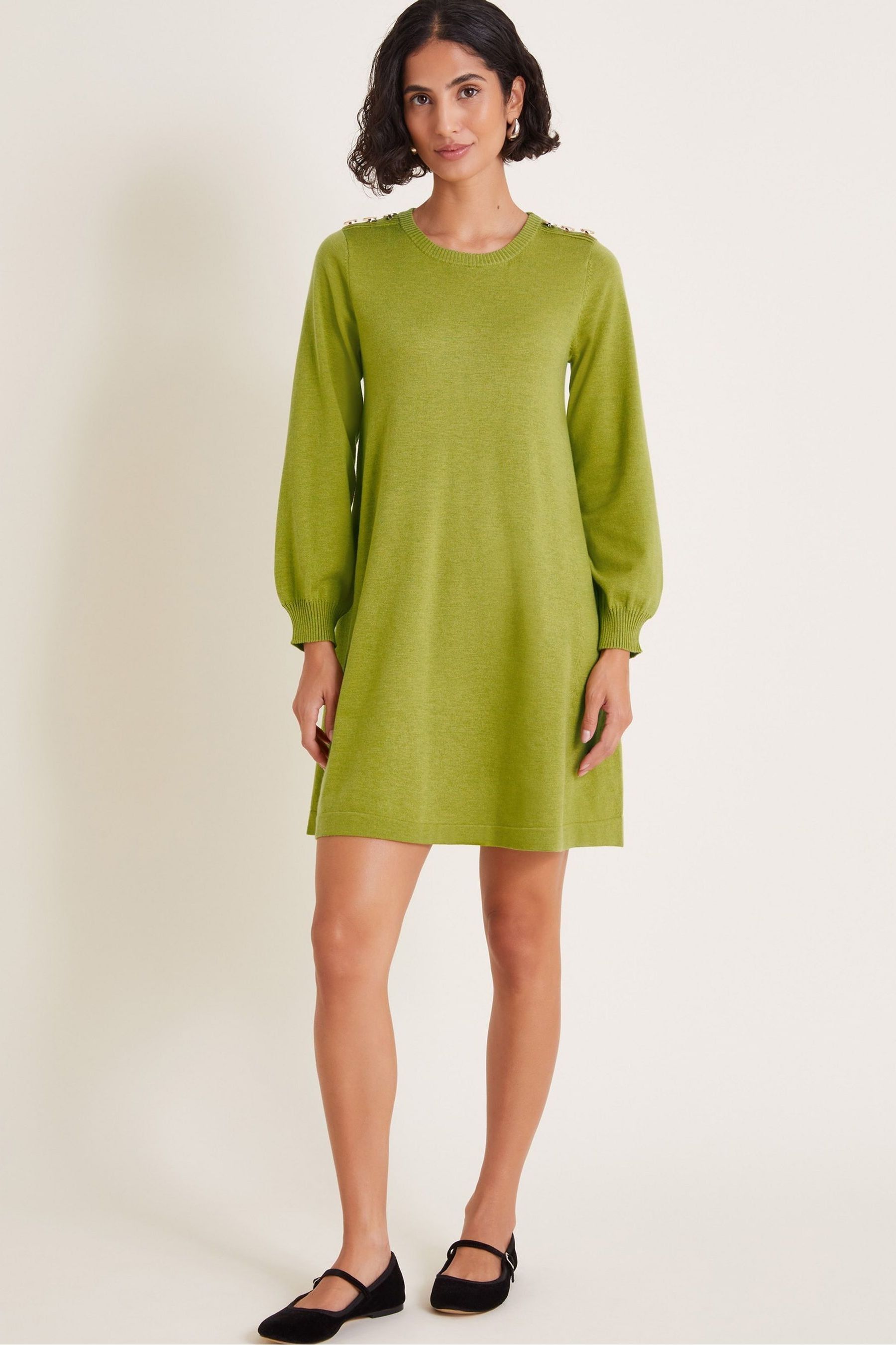 Monsoon Green Susie Swing Dress