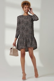 Jolie Moi Black Long Sleeve Mini Dress - Image 4 of 6