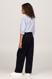 Tommy Hilfiger Blue Fine Corduroy Wide Leg Trousers - Image 4 of 4