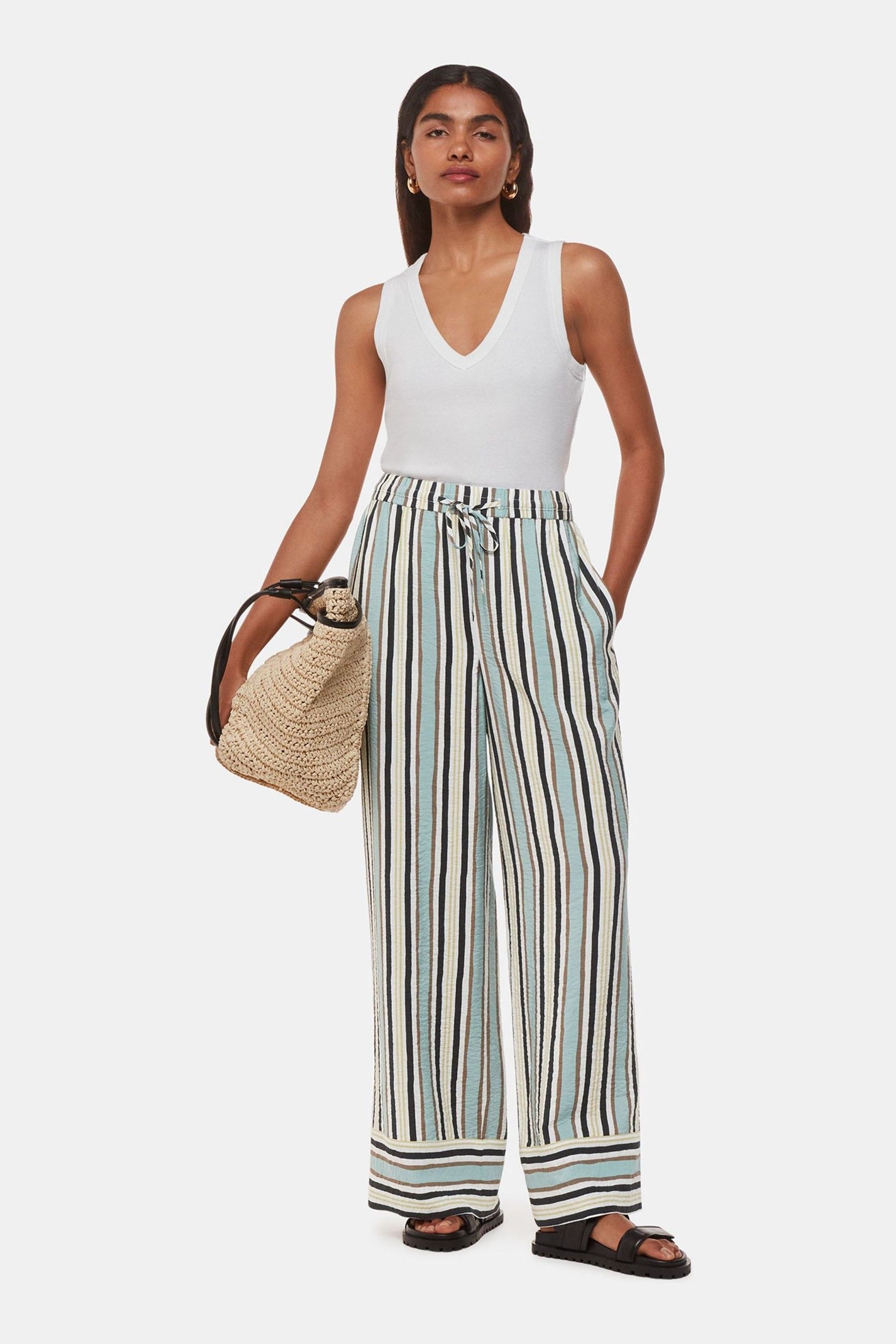 Vertical striped pants on sale
