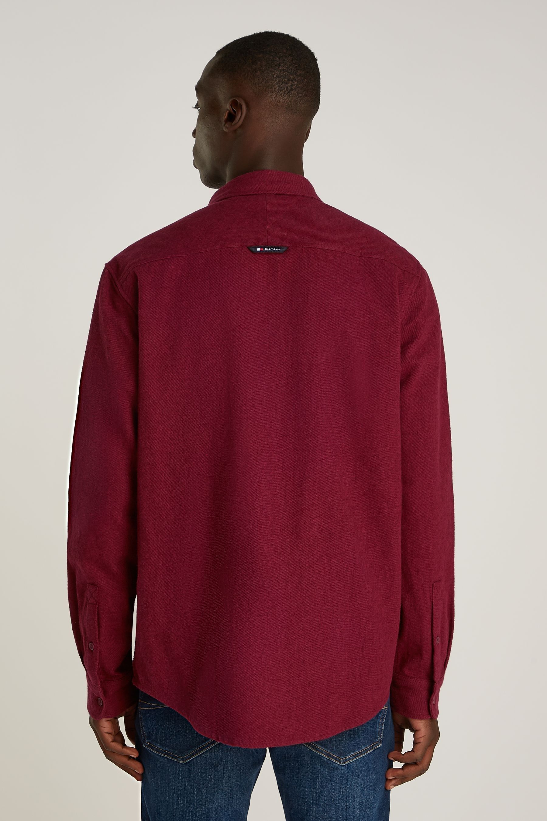 Buy Tommy Jeans Regular Fit Red Grindle Flannel Shirt from Next Canada