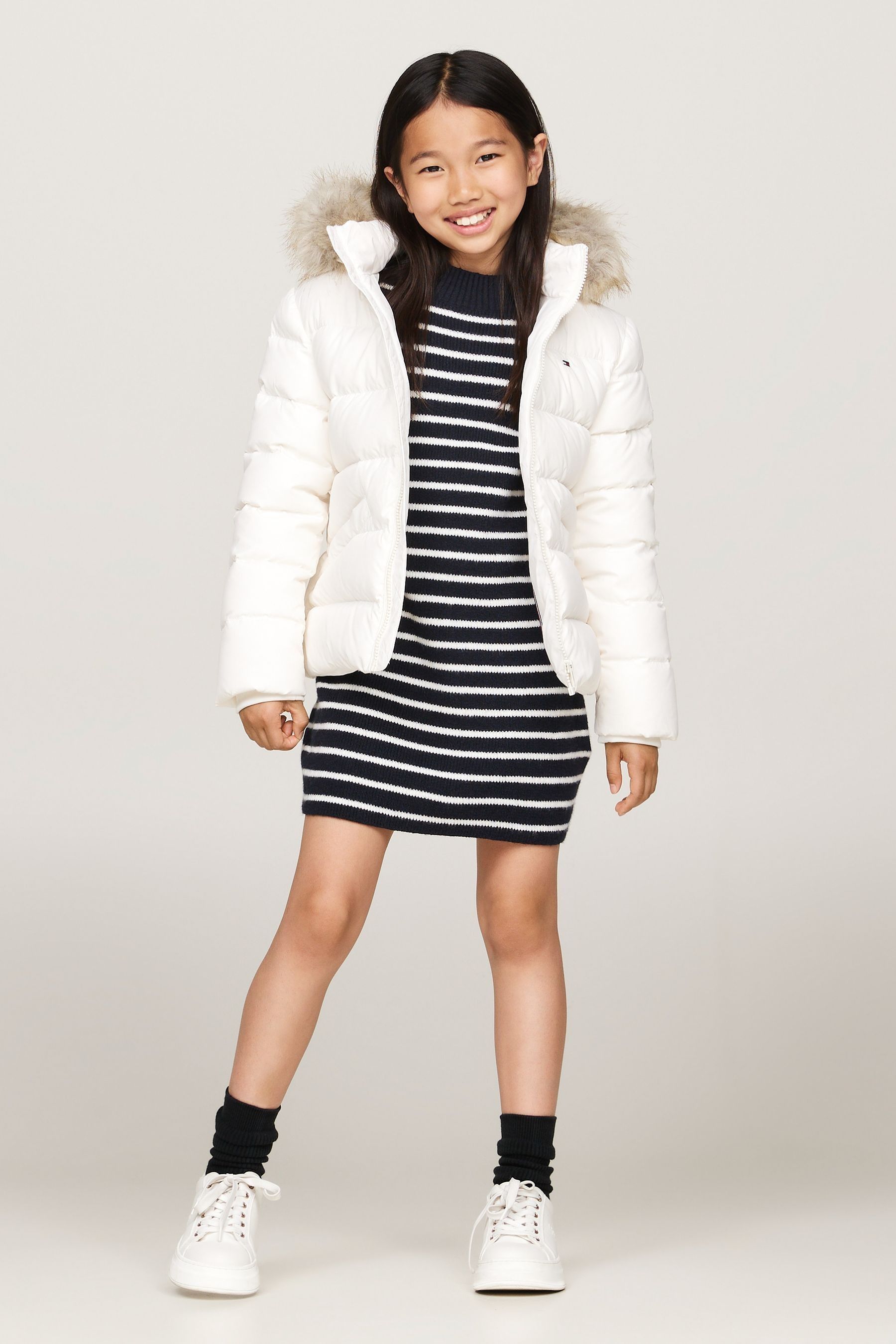 White puffer jacket girls on sale