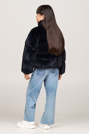 Tommy Hilfiger Blue New York Faux Fur Jacket - Image 2 of 5