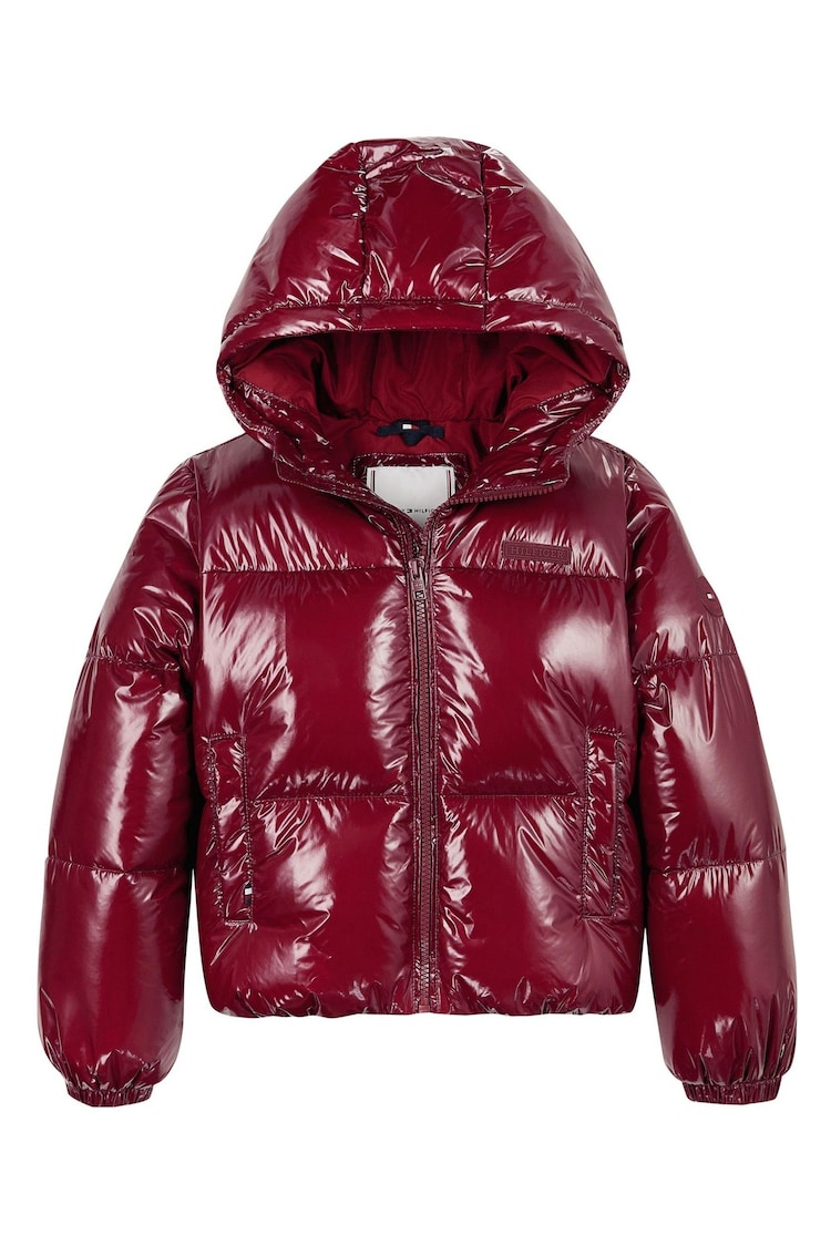 Tommy Hilfiger Red New York Glossy Puffer Jacket - Image 5 of 5