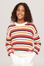 Tommy Hilfiger Essential Stripe White Sweater - Image 1 of 5