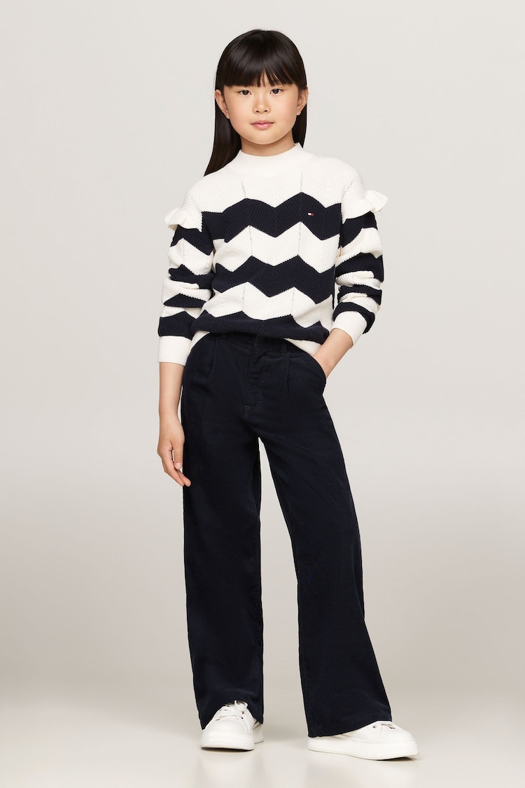 Tommy Hilfiger Wavy Stripe White Sweater - Image 2 of 5