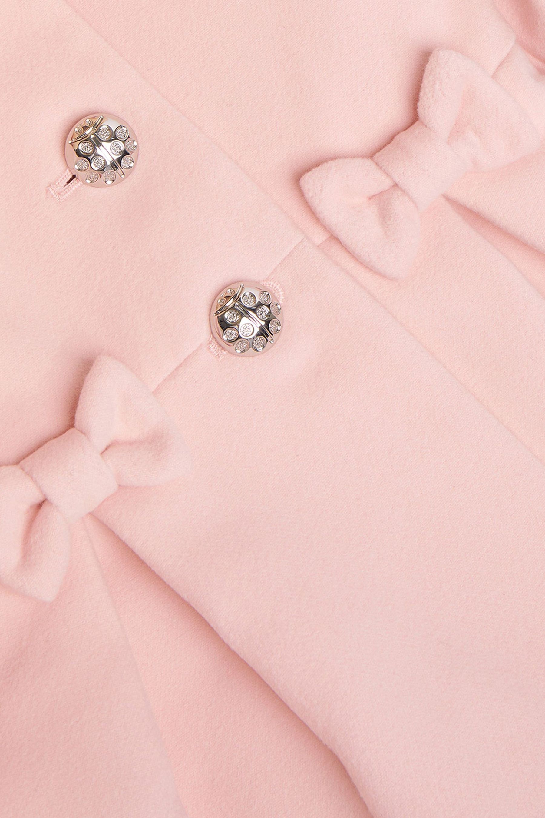Buy Monsoon Pink Baby Bow Hooded Coat from Next Luxembourg