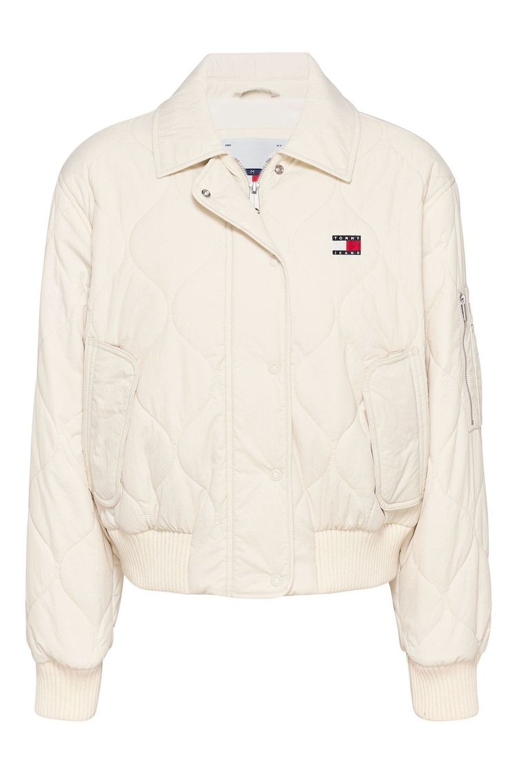 Tommy Jeans Natural Onion Quilted Bomber Jacket - Image 5 of 5