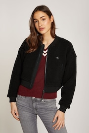 Tommy Jeans Teddy Zip Black Sweatshirt - Image 1 of 6