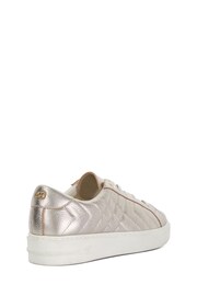 Dune London Gold Egent Quilted Cupsole Trainers - Image 3 of 5