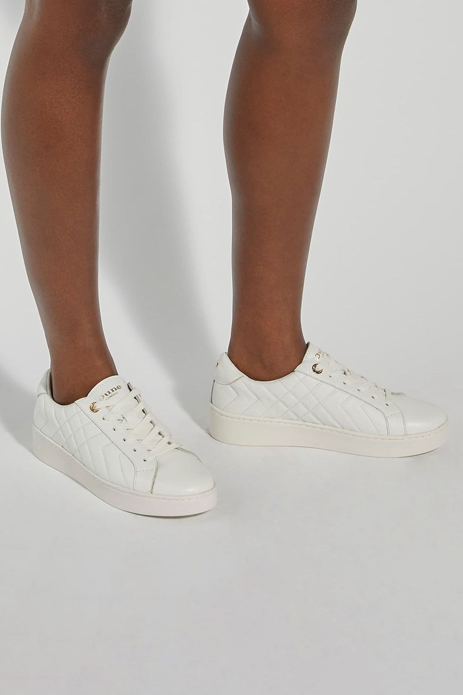 Dune white trainers clearance