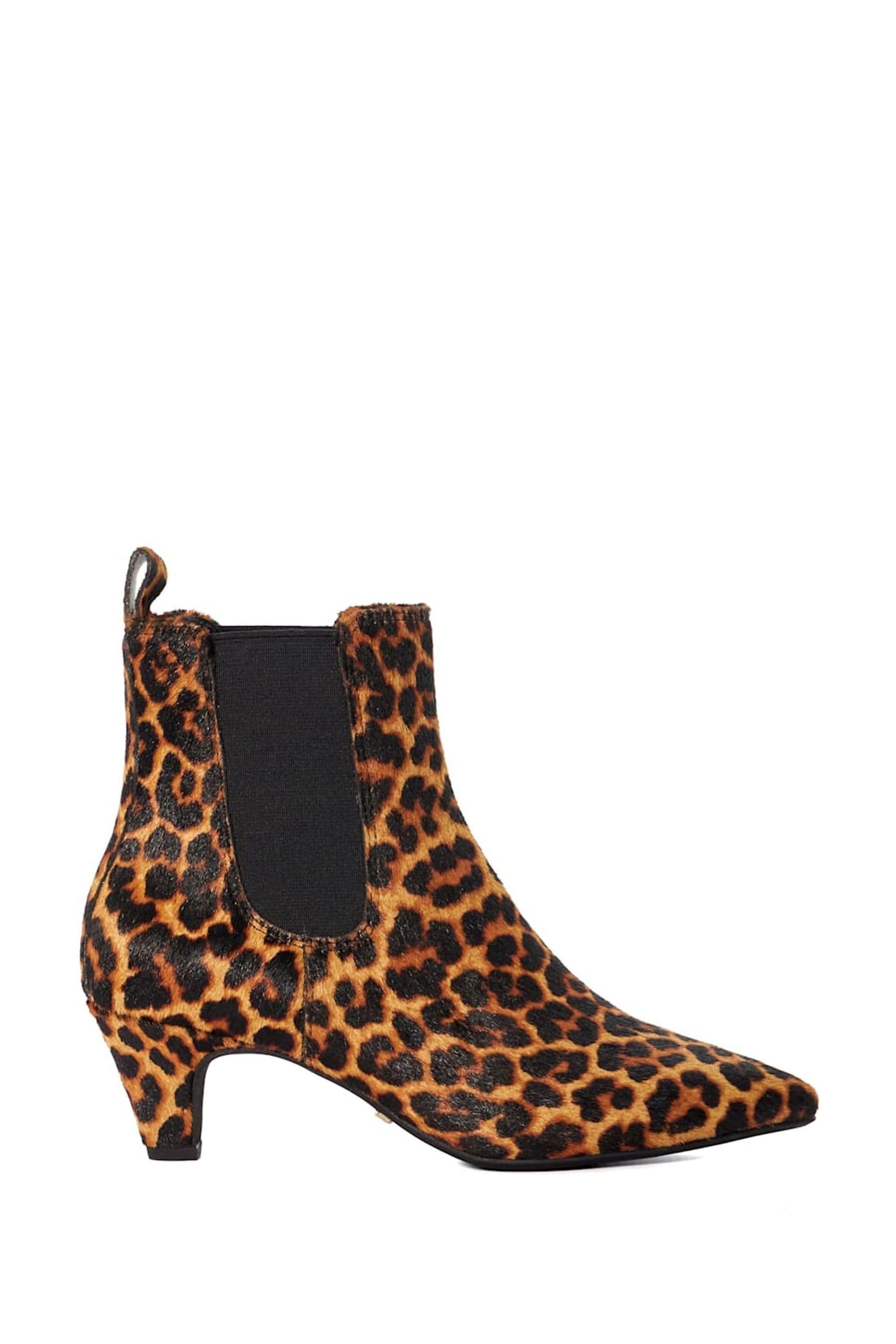 Dune London Animal Obvious Comfort Kitten Chelsea Boots 9 Womens
