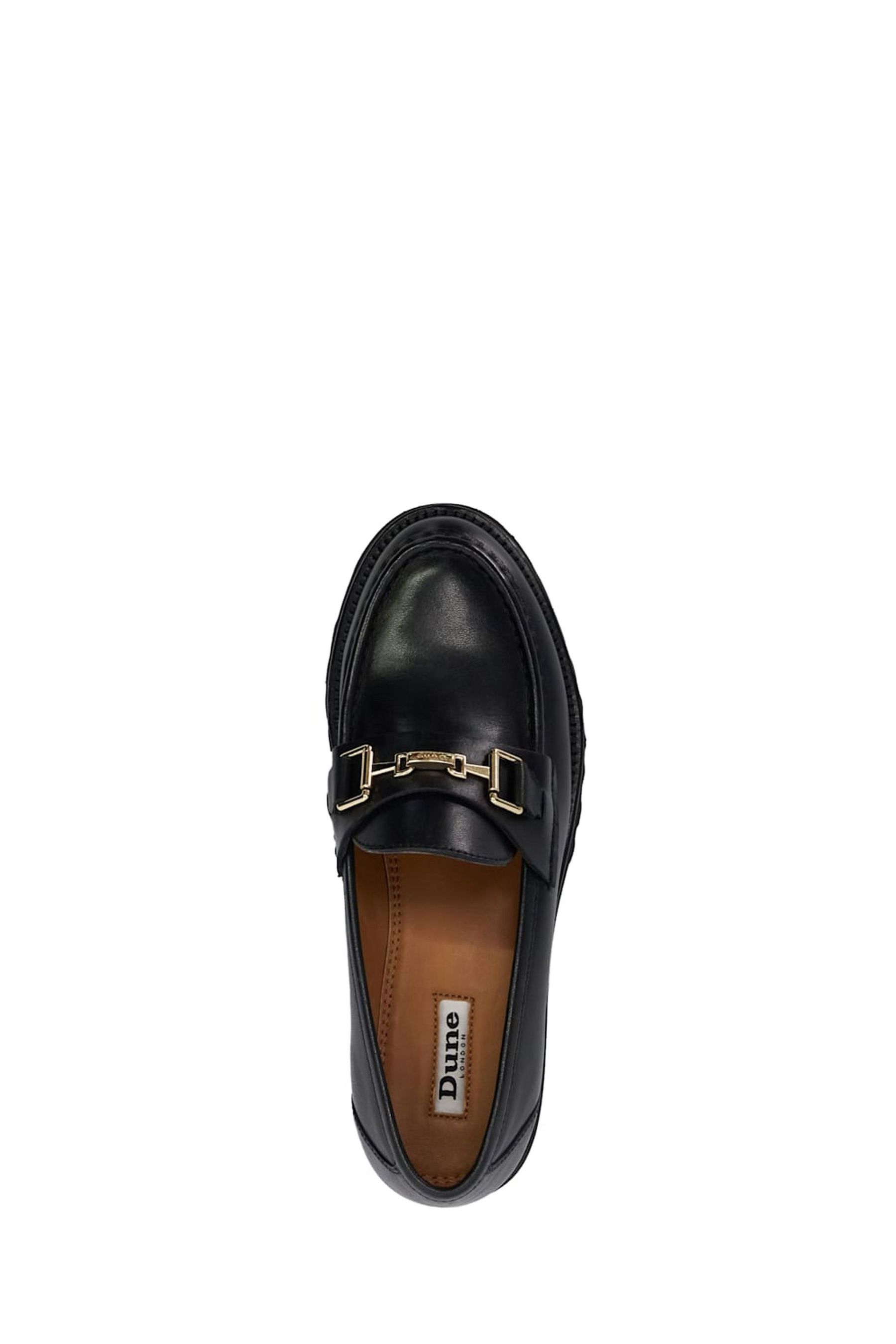 Dune London Black Groundbreaking Chunky Branded Loafers