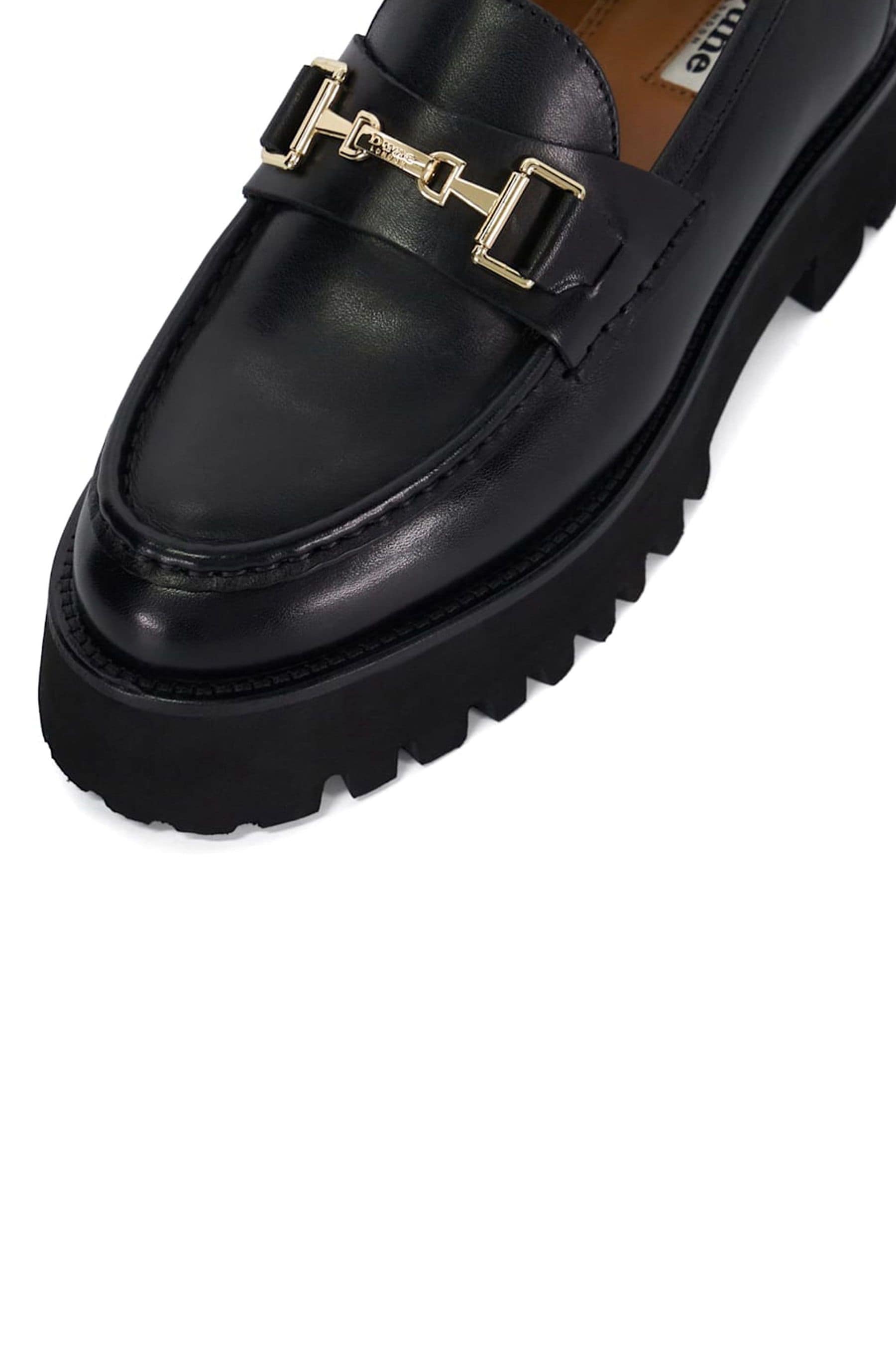 Dune London Black Groundbreaking Chunky Branded Loafers