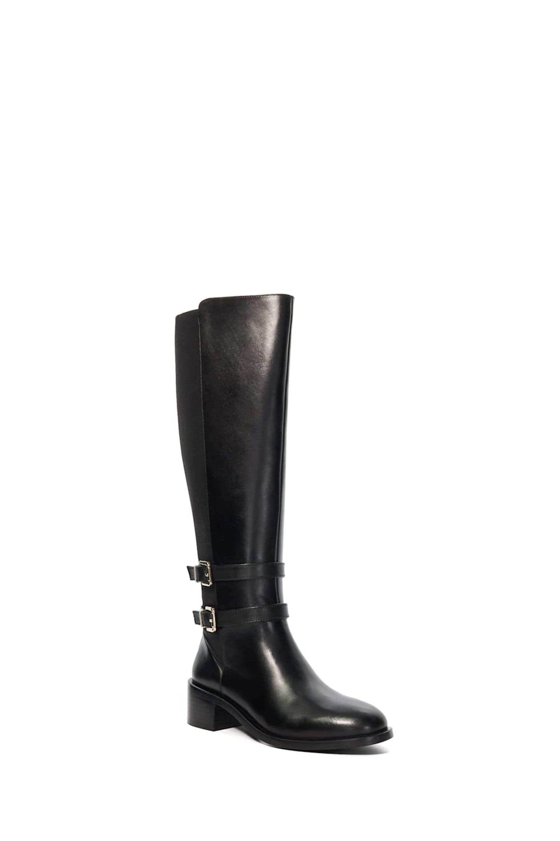 Buy Dune London Black Tatter Double Buckle High Boots from Next Luxembourg