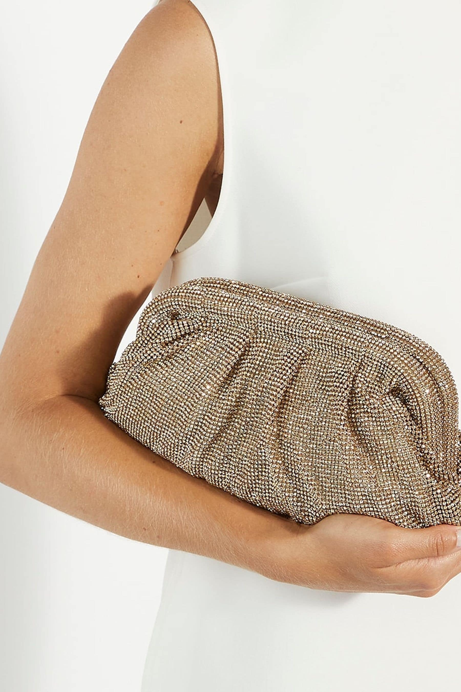 Dune gold clutch bag sale sale