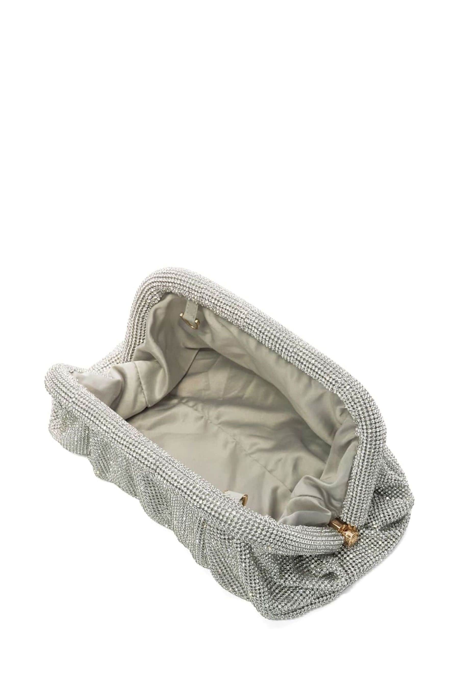 Dune London Silver Elegent Crystal Clutch Bag one Womens