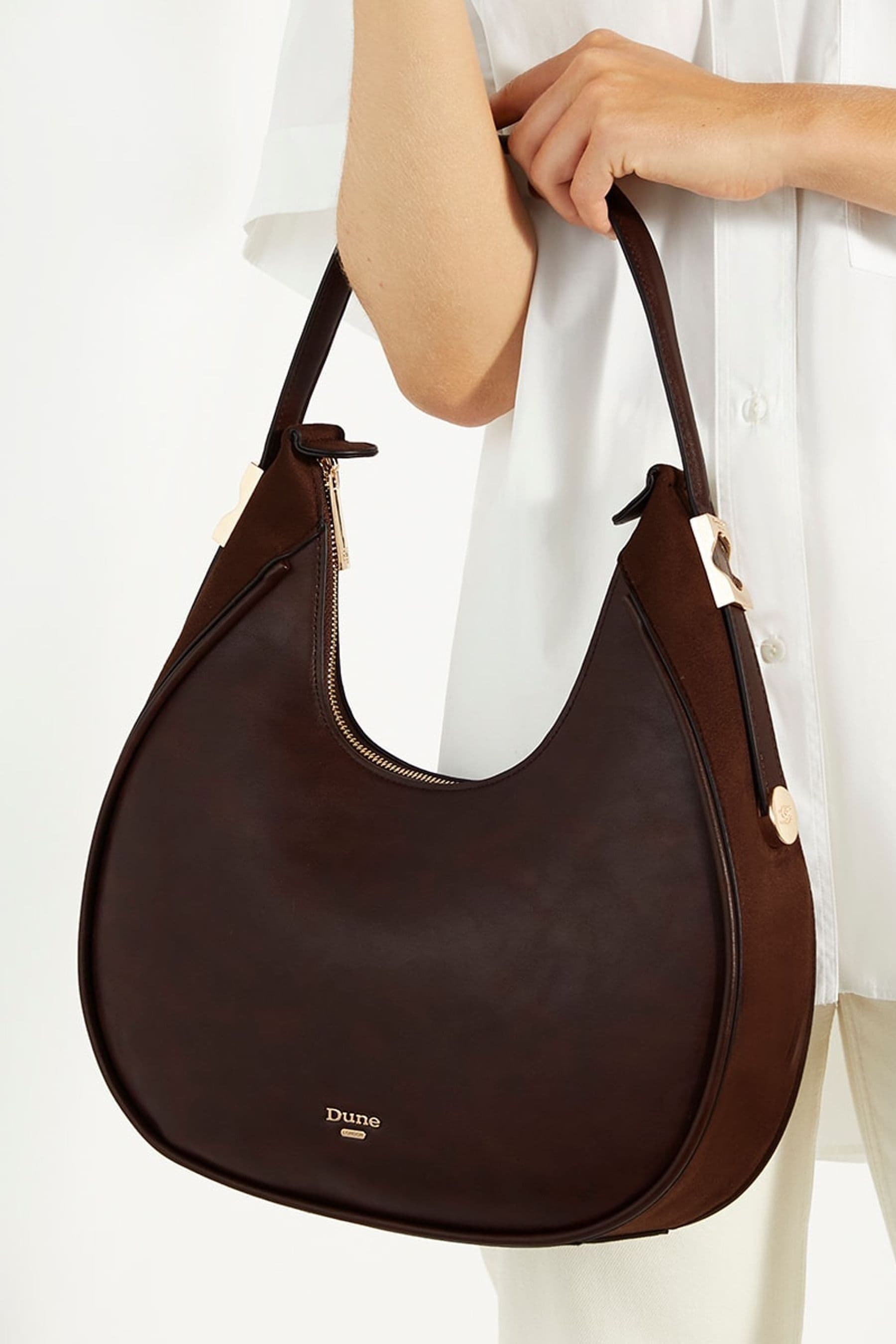 Dune London Brown Dedicated Smart Scoop Shoulder Bag