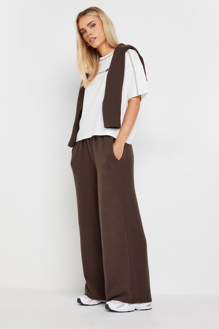 PixieGirl Petite Brown Cut And Sew Jogger Bottoms - Image 1 of 6