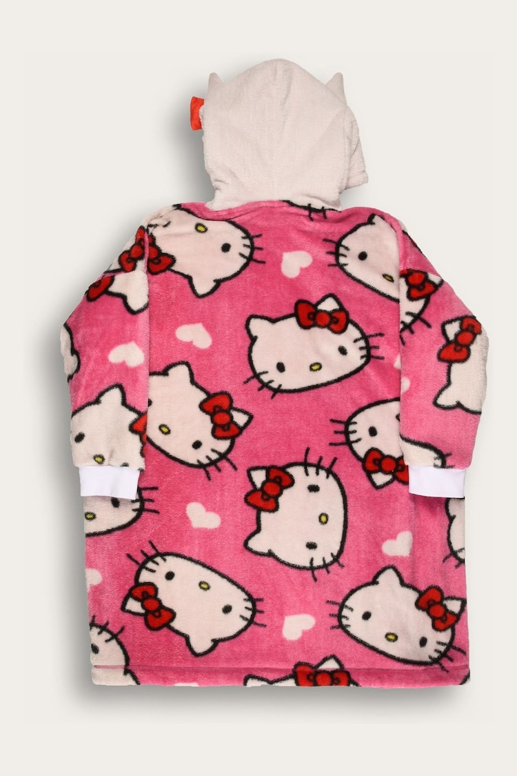 Brand Threads Pink Girls Hello Kitty Hooded Blanket - Image 4 of 4