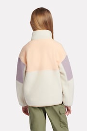 New Balance White Girls Borg Fleece Jacket - Image 3 of 9